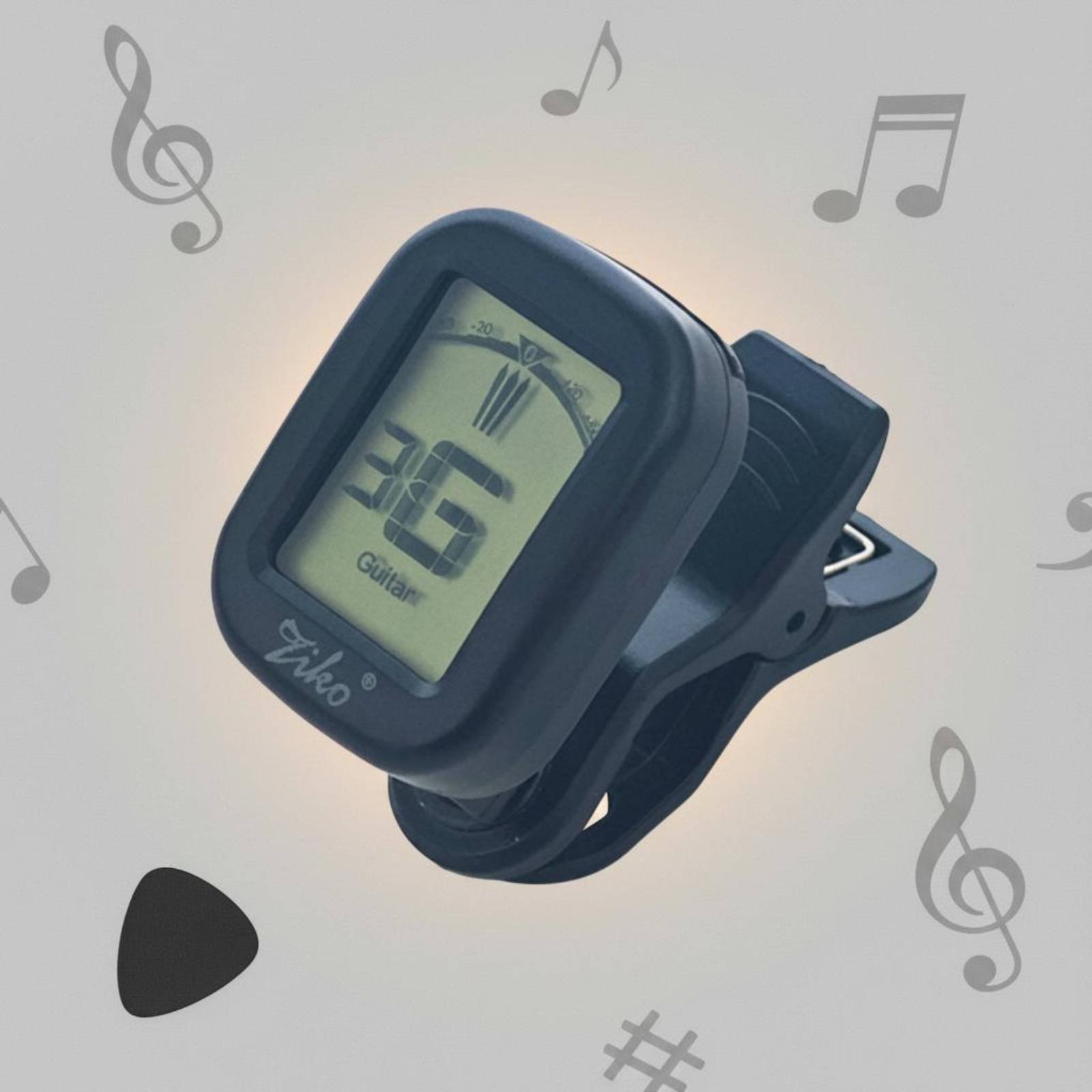 Guitar Tuner Clip - جهاز ضبط نغمات الغيتار الإلكتروني المدمج