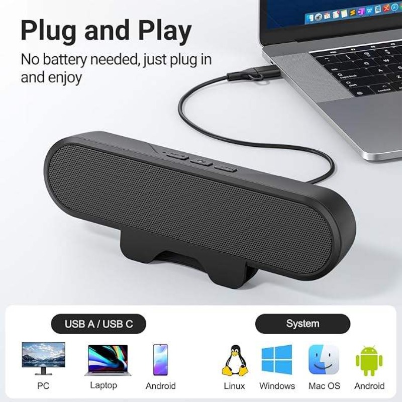 Audio Music Free Online - مكبر صوت محمول بمشبك USB 10