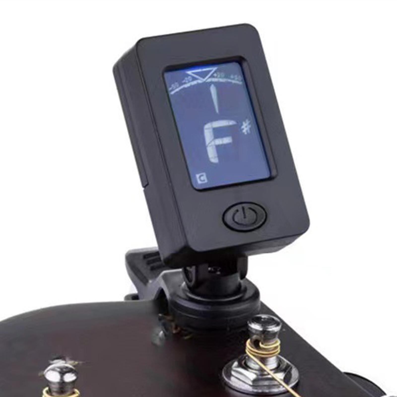 Guitar Tuner Clip - احترافي 360 ° جهاز ضبط نغمات