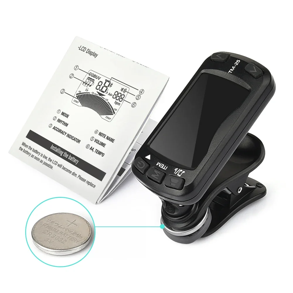 موالف مدمج 3 في 1 للسفر - مشبك - مراجعة Guitar Tuner Clip وسعره