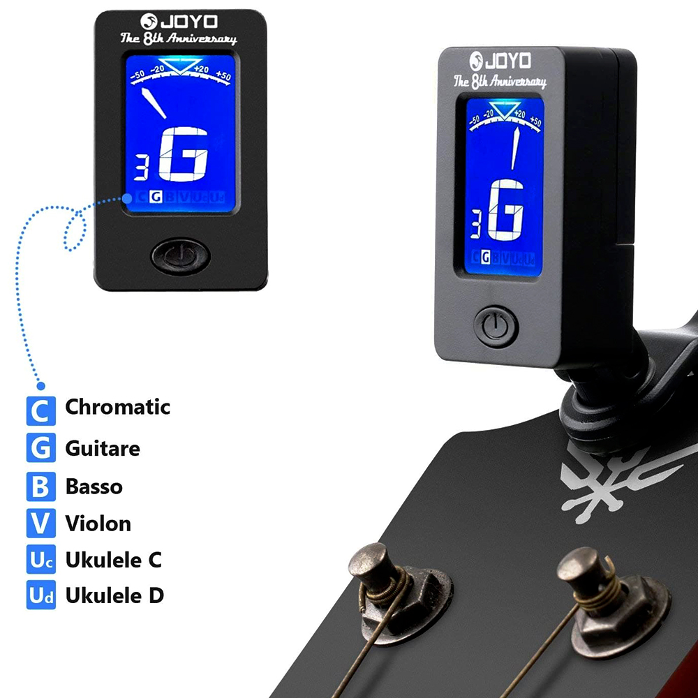 JOYO موالف الجيتار JT-01 360 د - مراجعة Guitar Tuner Clip وسعره