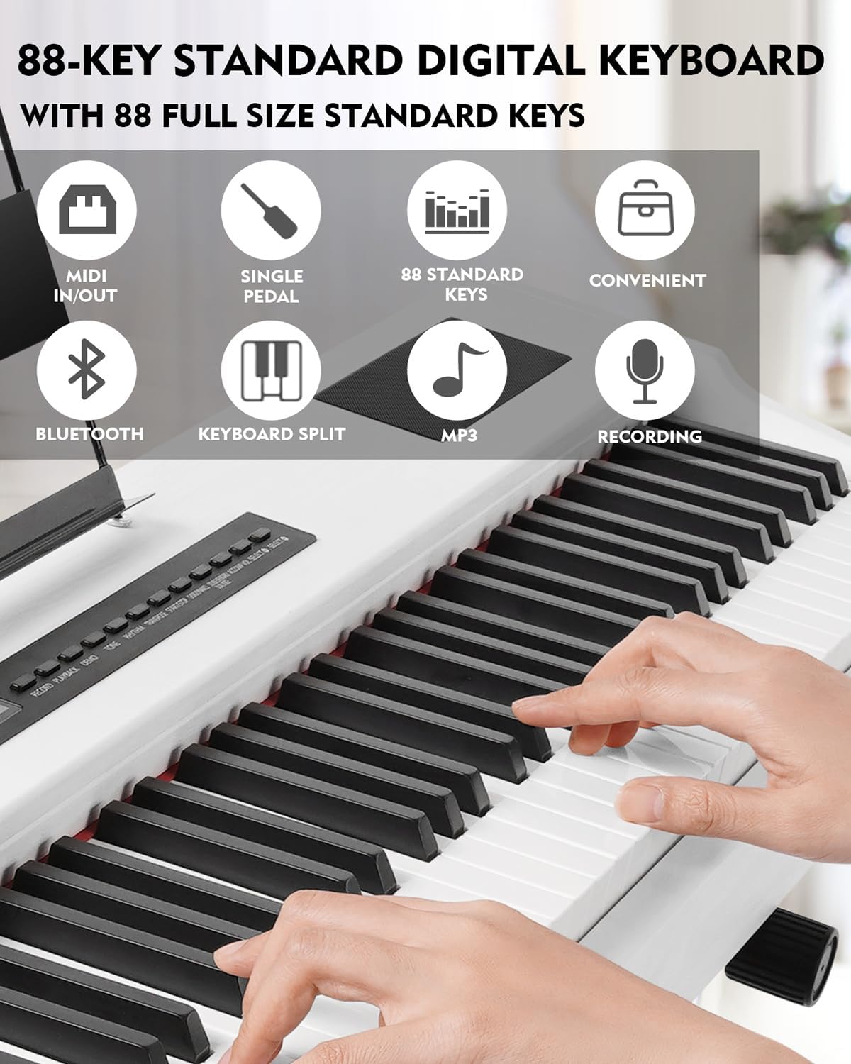 بيانو رقمي من MUSTAR بـ 88 مفت - مراجعة Piano Sustain Pedal وسعره